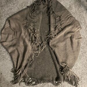 Fringed Brown Sweater
